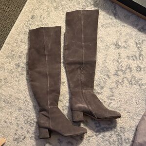 Halogen Grey Over the Knee Boots